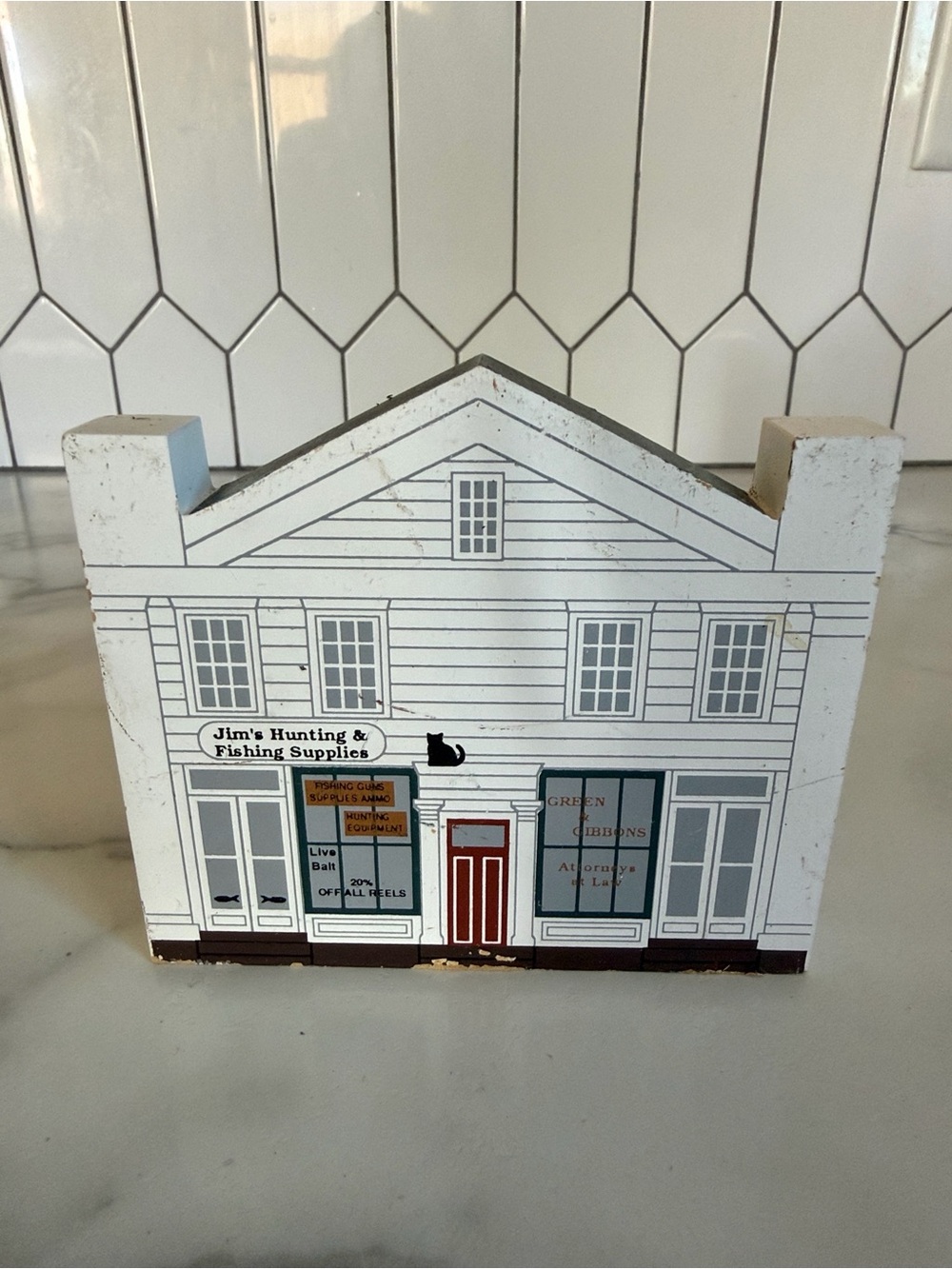 Vintage 1994 The Cat’s Meow Elm Street Series “Jim’s Hunting & Fishing”